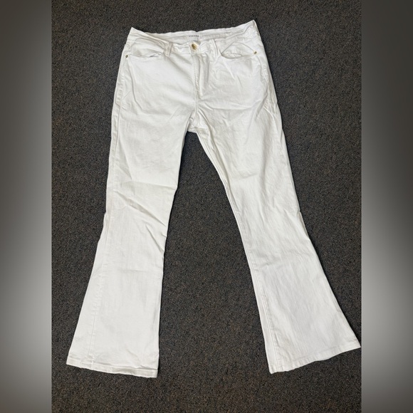FRAME Denim -Le High Flare Jeans, White,  Women’s Size 32 - Picture 2 of 14